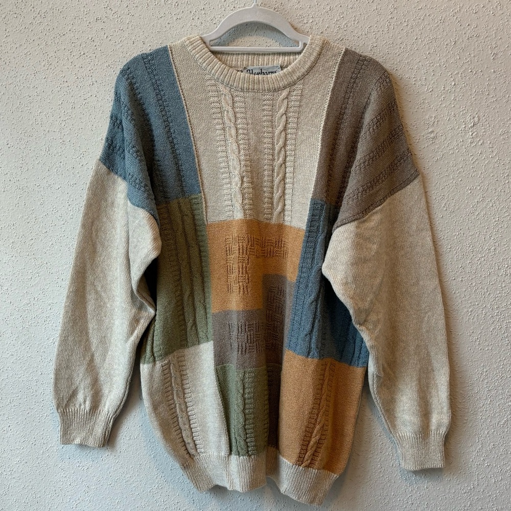Glenbarra knitwear Ireland cotton/linen crewneck sweater Medium